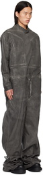 Rick Owens Gray Lido Flightsuit Jumpsuit