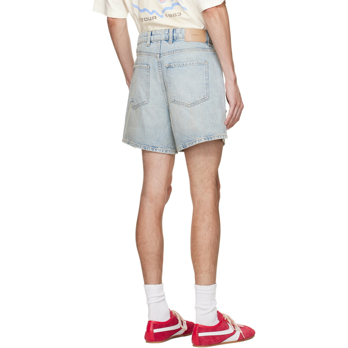 Represent Blue 'Busy Doing Nothing' Denim Shorts