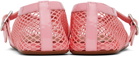 ALAÏA Pink Fishnet Ballerina Flats