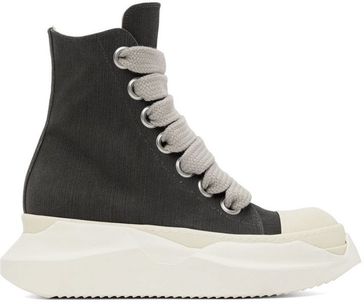 Photo: Rick Owens Drkshdw Grey Abstract High-Top Sneakers