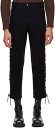 Eckhaus Latta Black Laced Trousers