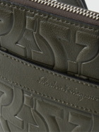 Salvatore Ferragamo - Logo-Embossed Full-Grain Leather Messenger Bag