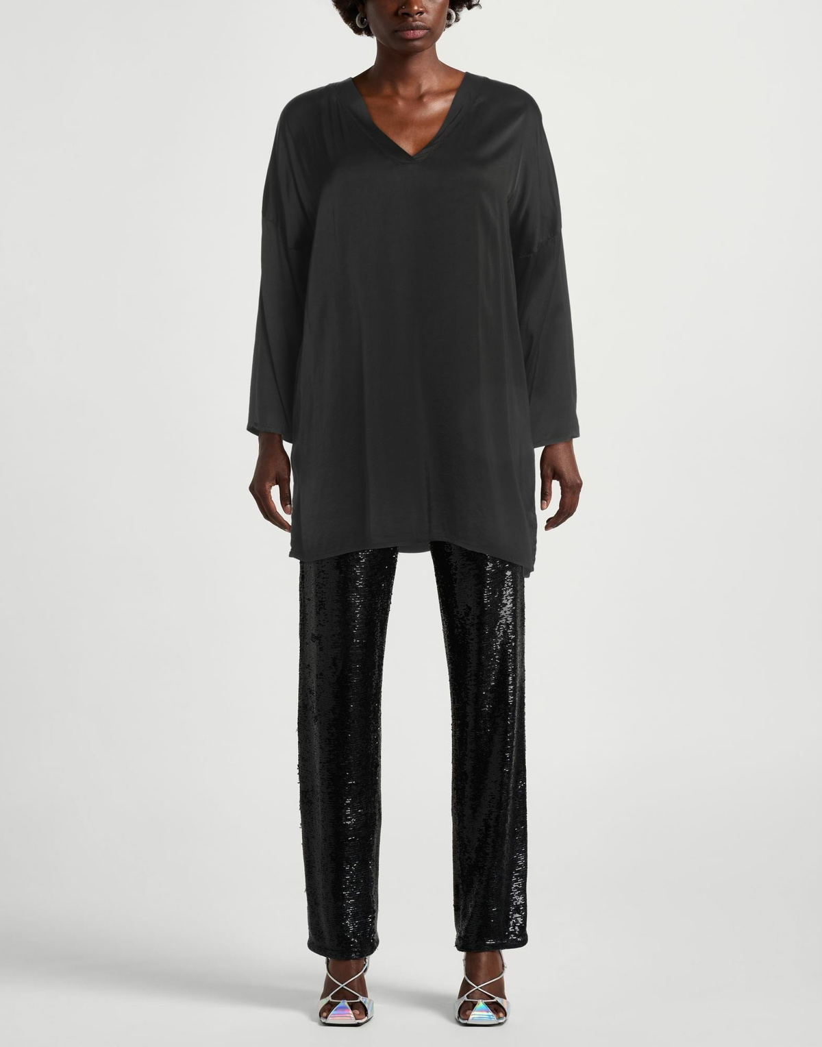 Manila Grace Womens Top in Black