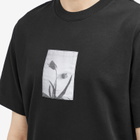 Róhe Men's Tulip Printed Patch T-Shirt in Black