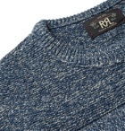 RRL - Slim-Fit Mélange Cotton Sweater - Blue