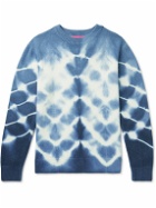 The Elder Statesman - Wavey Tie-Dyed Cashmere Sweater - Blue