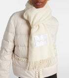 Moncler Logo virgin wool felt scarf