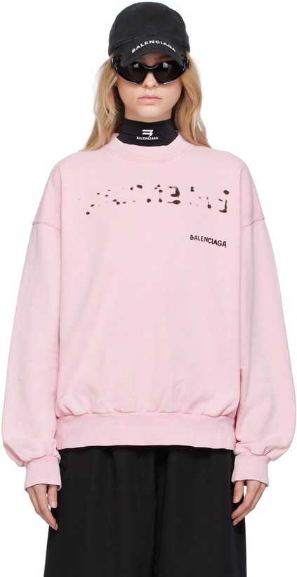 Photo: Balenciaga Pink Crewneck Sweatshirt