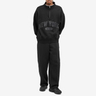 Awake NY Men's Script Quarter Zip Sweatshirt in Black