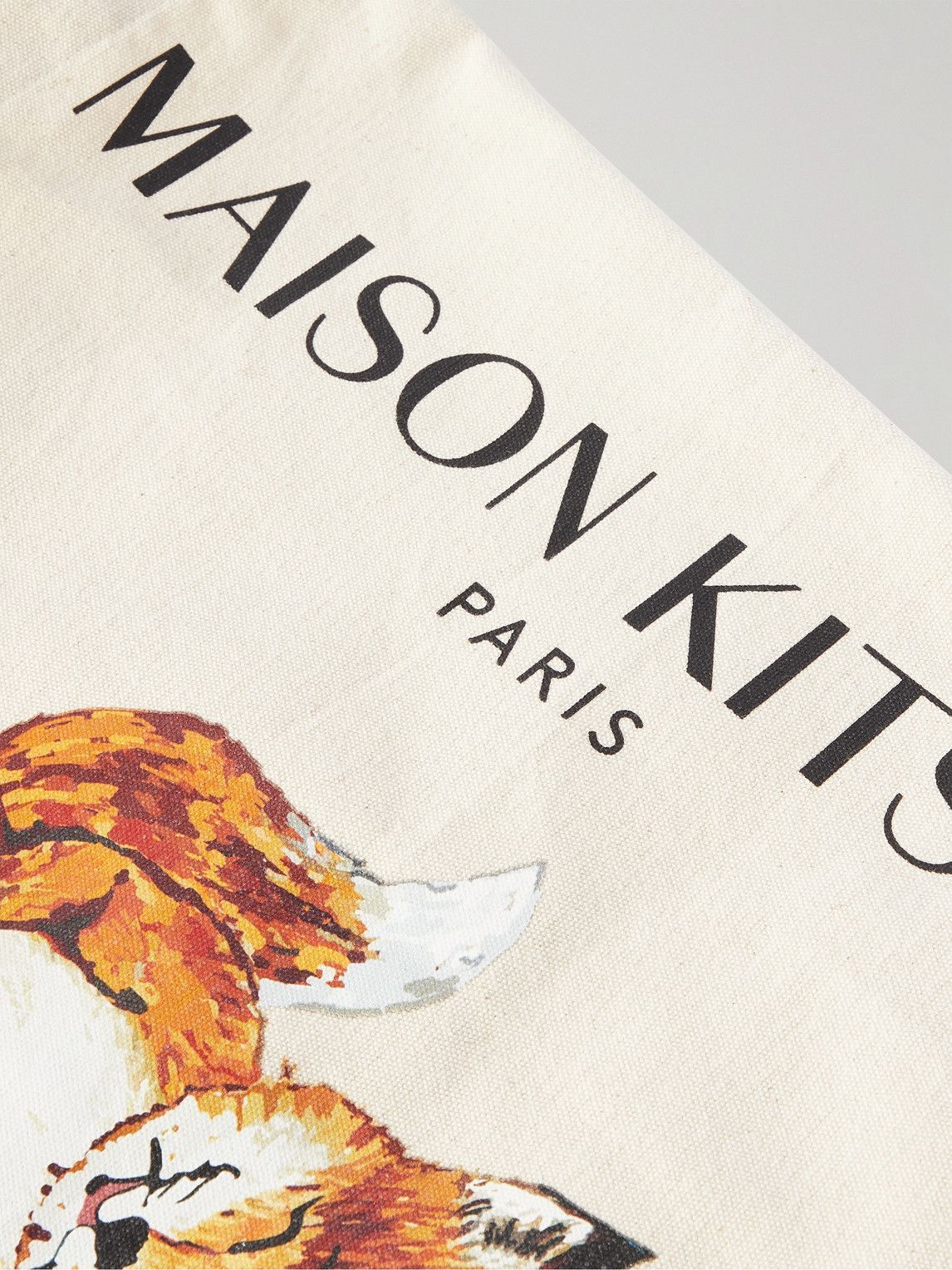 Maison Kitsuné - Logo-Print Cotton-Canvas Tote Bag Maison