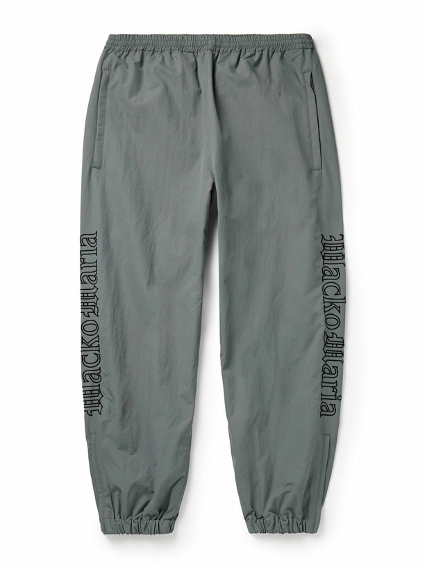 Photo: Wacko Maria - Logo-Embroidered Nylon Track Pants - Gray