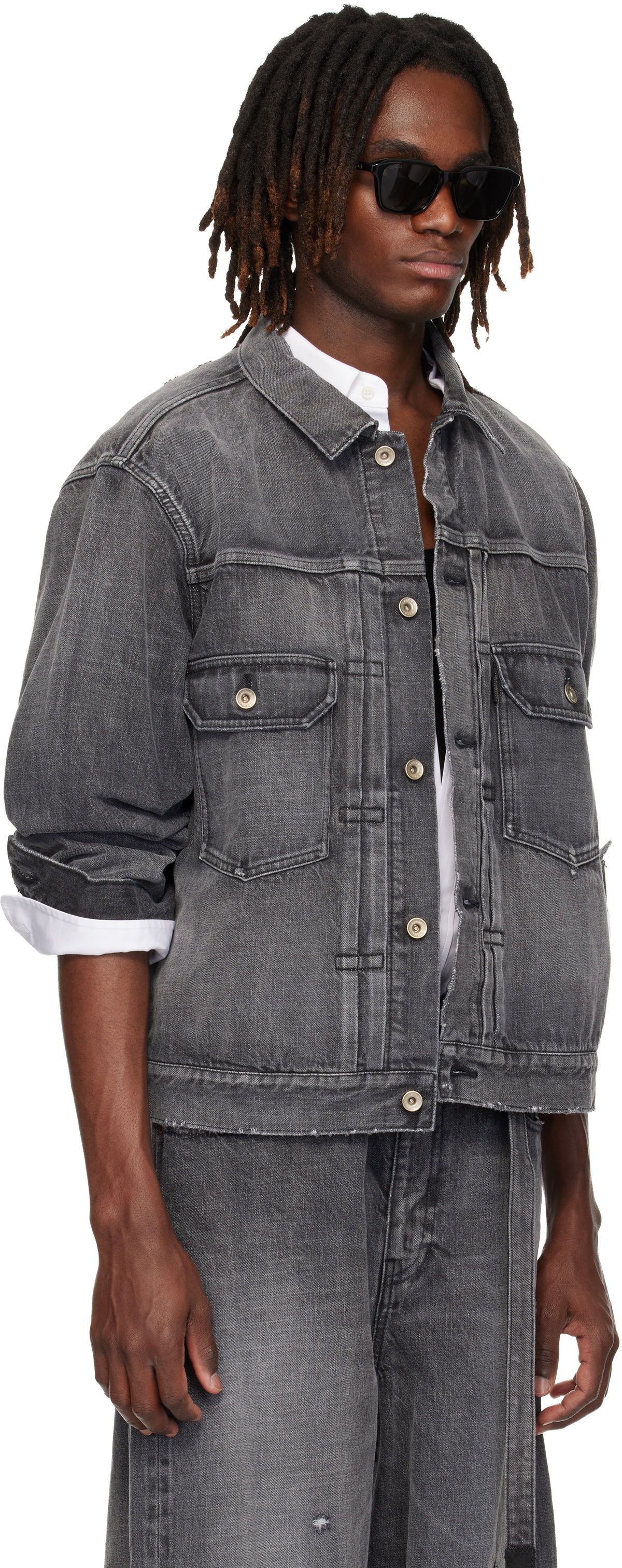 sacai Black BEYONDEXX Denim Jacket