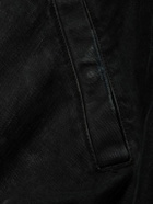 Balenciaga - Distressed Padded Denim Bomber Jacket - Black