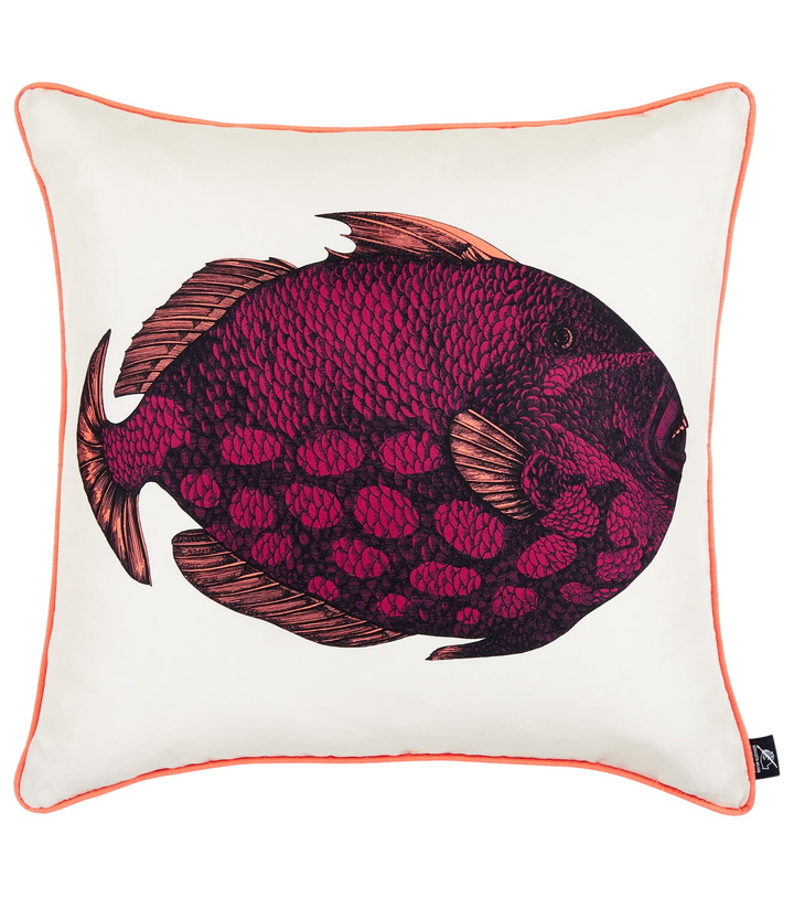Photo: Fornasetti Pesce Balestra printed silk cushion