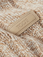 Tod's - Logo-Appliquéd Ribbed Wool-Blend Beanie