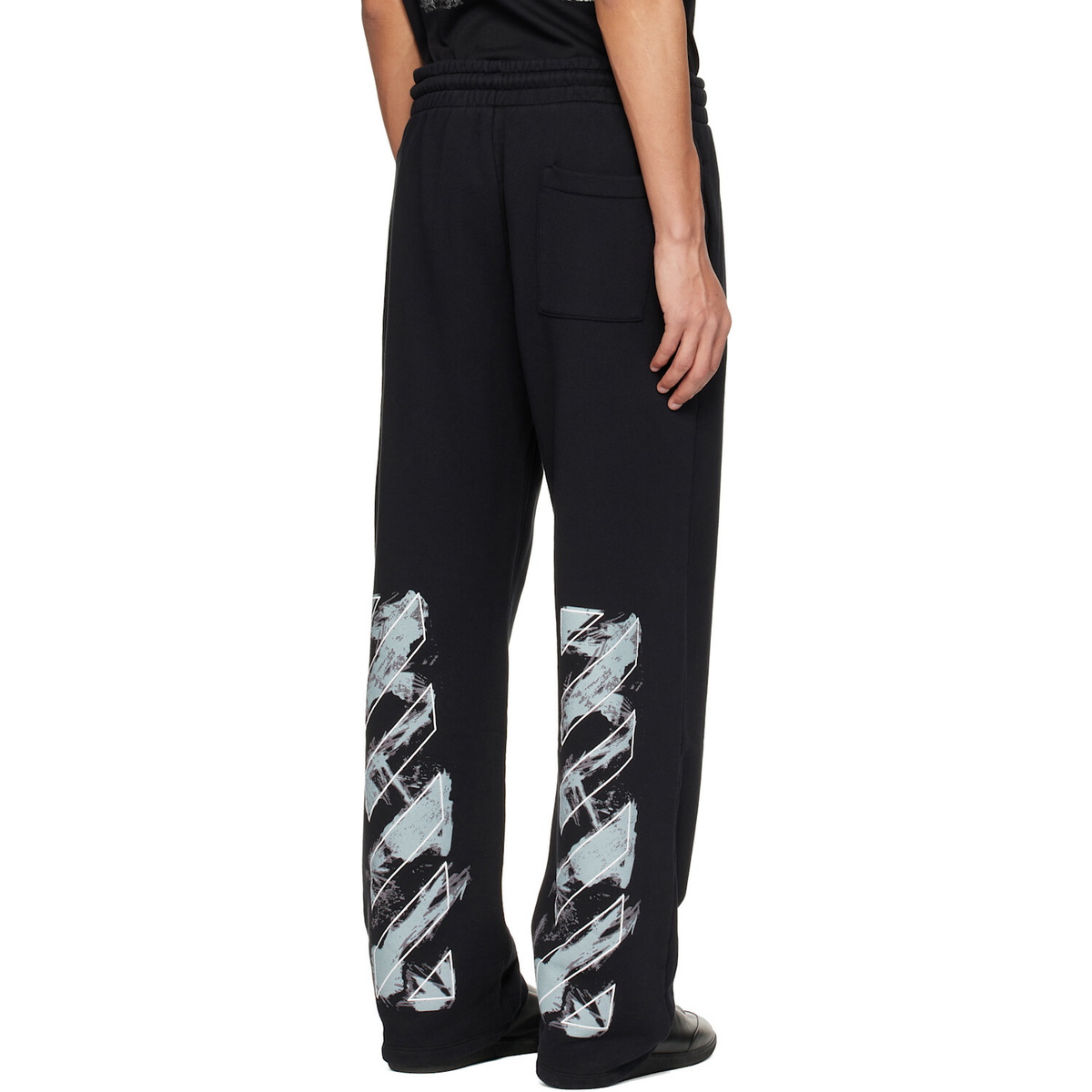 Off-White Black Rubbed Paint Arrows Sweatpants