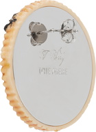 I'm Sorry by Petra Collins SSENSE Exclusive Brown & Silver D'heygere Edition Cookie Single Earring