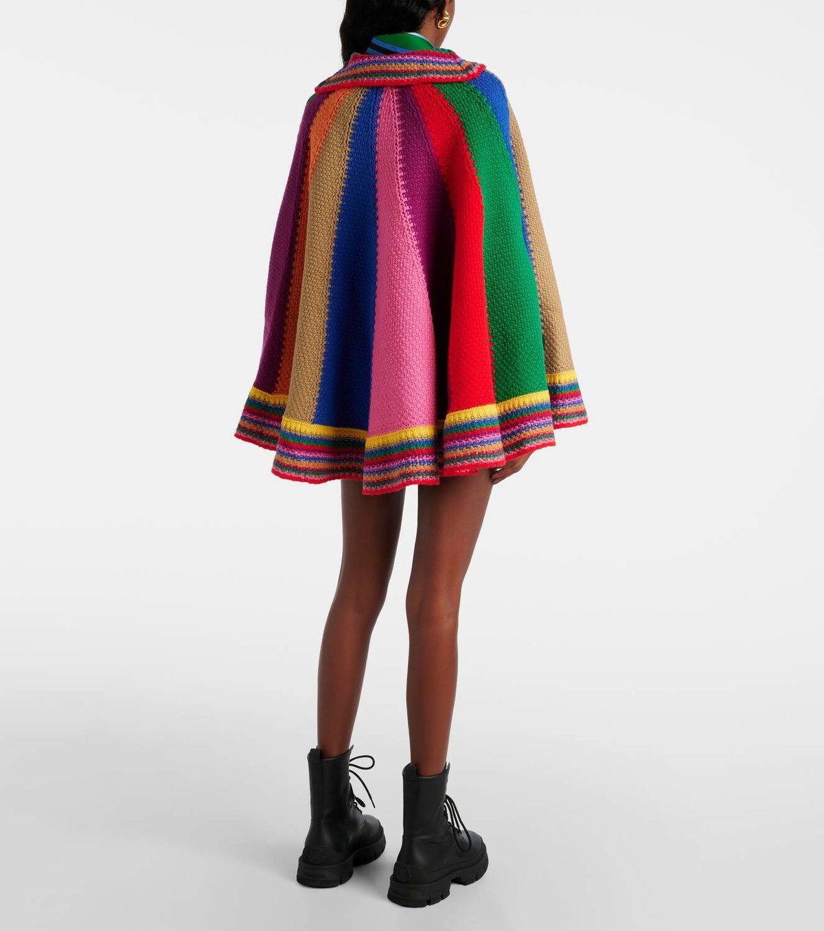 Pucci Colorblocked knitted wool poncho Emilio Pucci Pucci Colorblocked knitted wool poncho Emilio Pucci