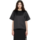 TOTEME Black Duchess Satin T-shirt