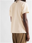 JW ANDERSON - Logo-Embroidered Printed Cotton-Jersey T-Shirt - Neutrals