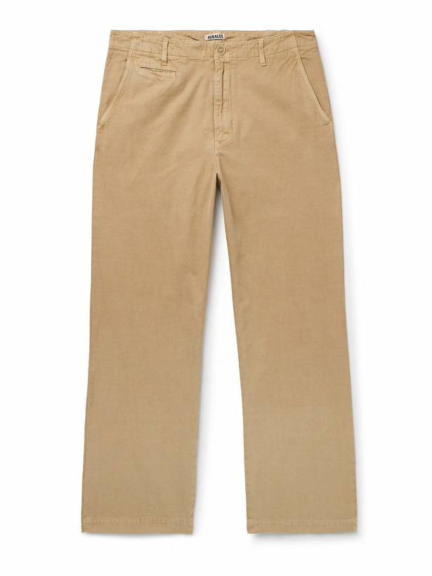 Photo: Auralee - Straight-Leg Cotton-Twill Trousers - Neutrals