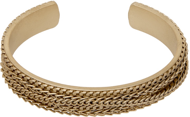 Photo: MM6 Maison Margiela Gold Chain Cuff Bracelet