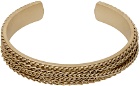 MM6 Maison Margiela Gold Chain Cuff Bracelet