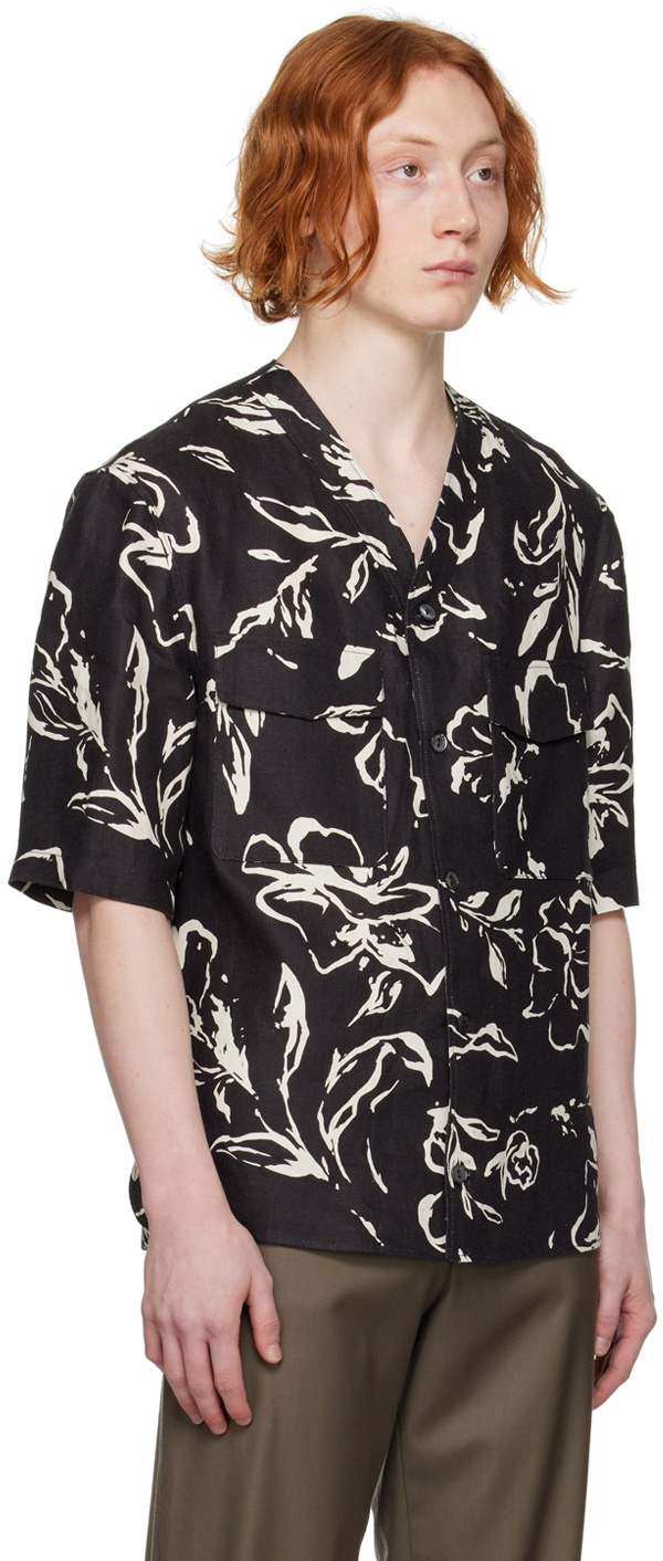 Agnona Black Graphic Shirt