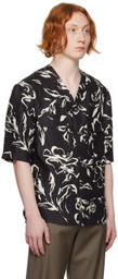 Agnona Black Graphic Shirt