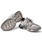 Balenciaga - Track Leather, Mesh and Rubber Sneakers - Men - Gray