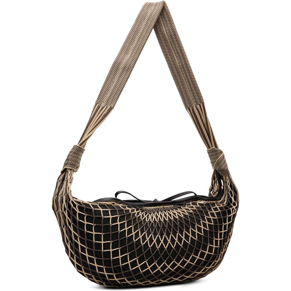 LEMAIRE Beige & Brown Croissant Filt Bag