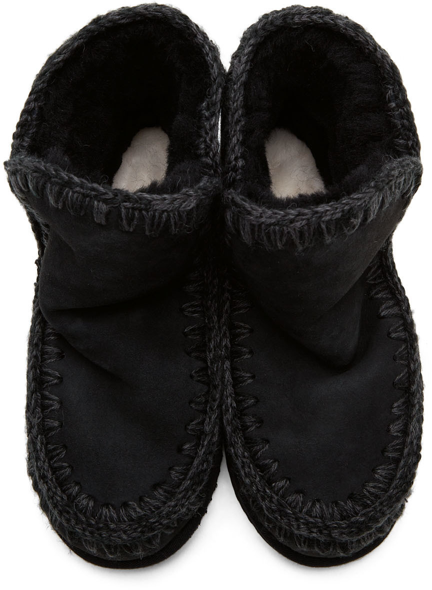 Mou Black Suede Ankle 18 Boots