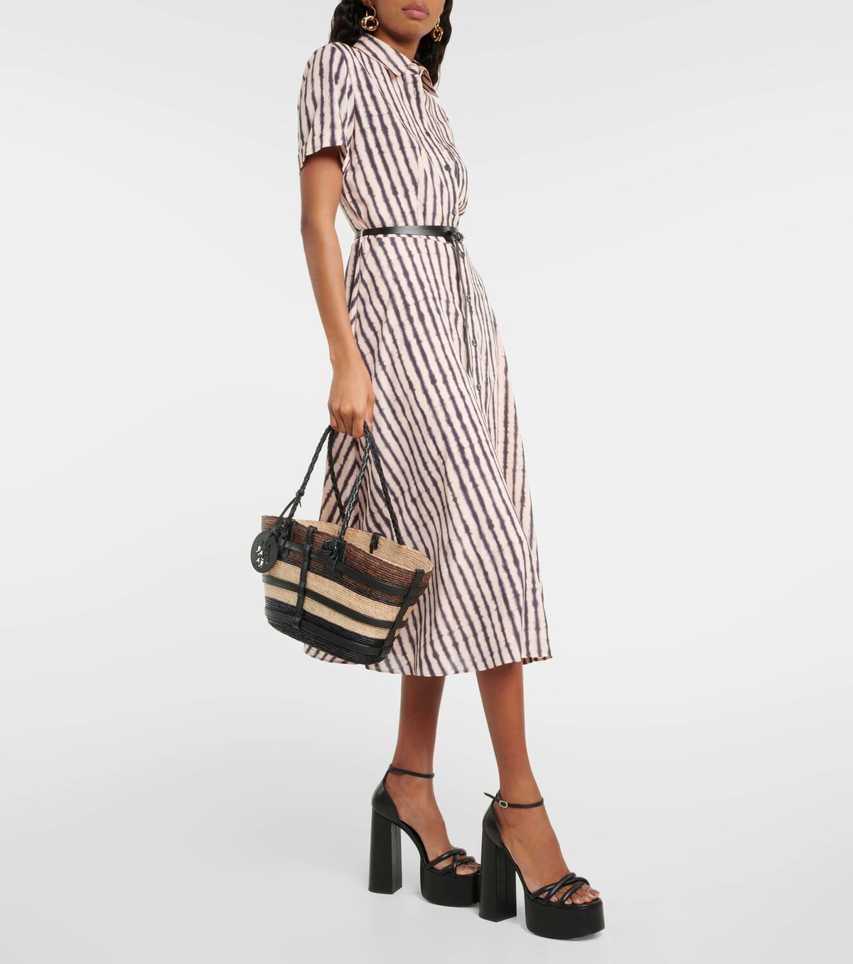 Altuzarra Watermill Small raffia tote bag
