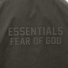 Fear of God ESSENTIALS Men's Woven Twill Long Coat in Off-Black