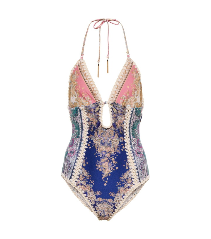 Photo: Zimmermann - Lace-trimmed printed swimsuit
