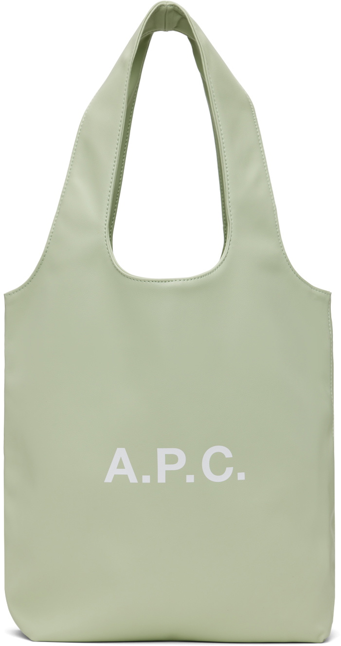 トートバッグ Ninon Small Shopper Bag - A.P.C. - Synthetic - Green A.P.C. Green Ninon Small Tote A.P.C.