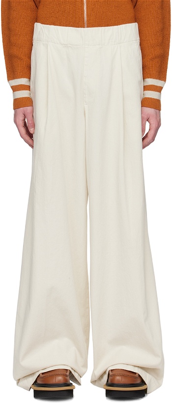 Photo: Dries Van Noten Off-White Baggy Trousers