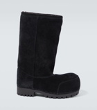 Balenciaga Alaska Fur High suede boots