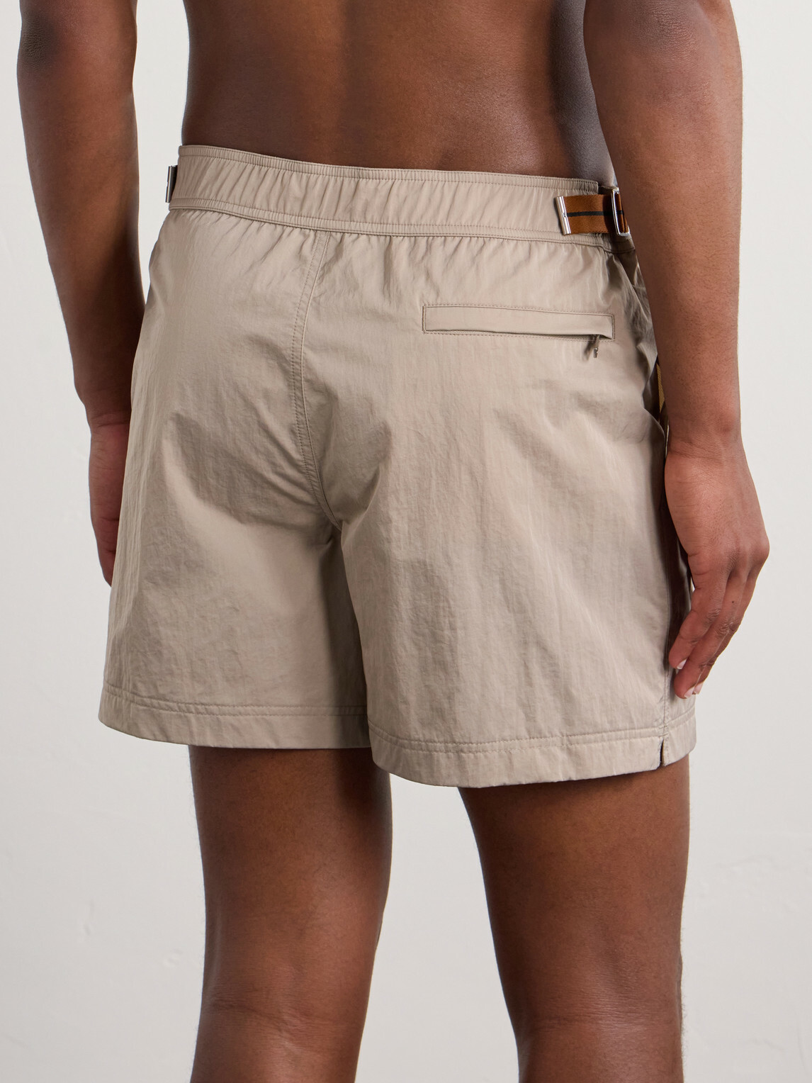 Zegna - Rio Straight-Leg Mid-Length Swim Shorts - Neutrals
