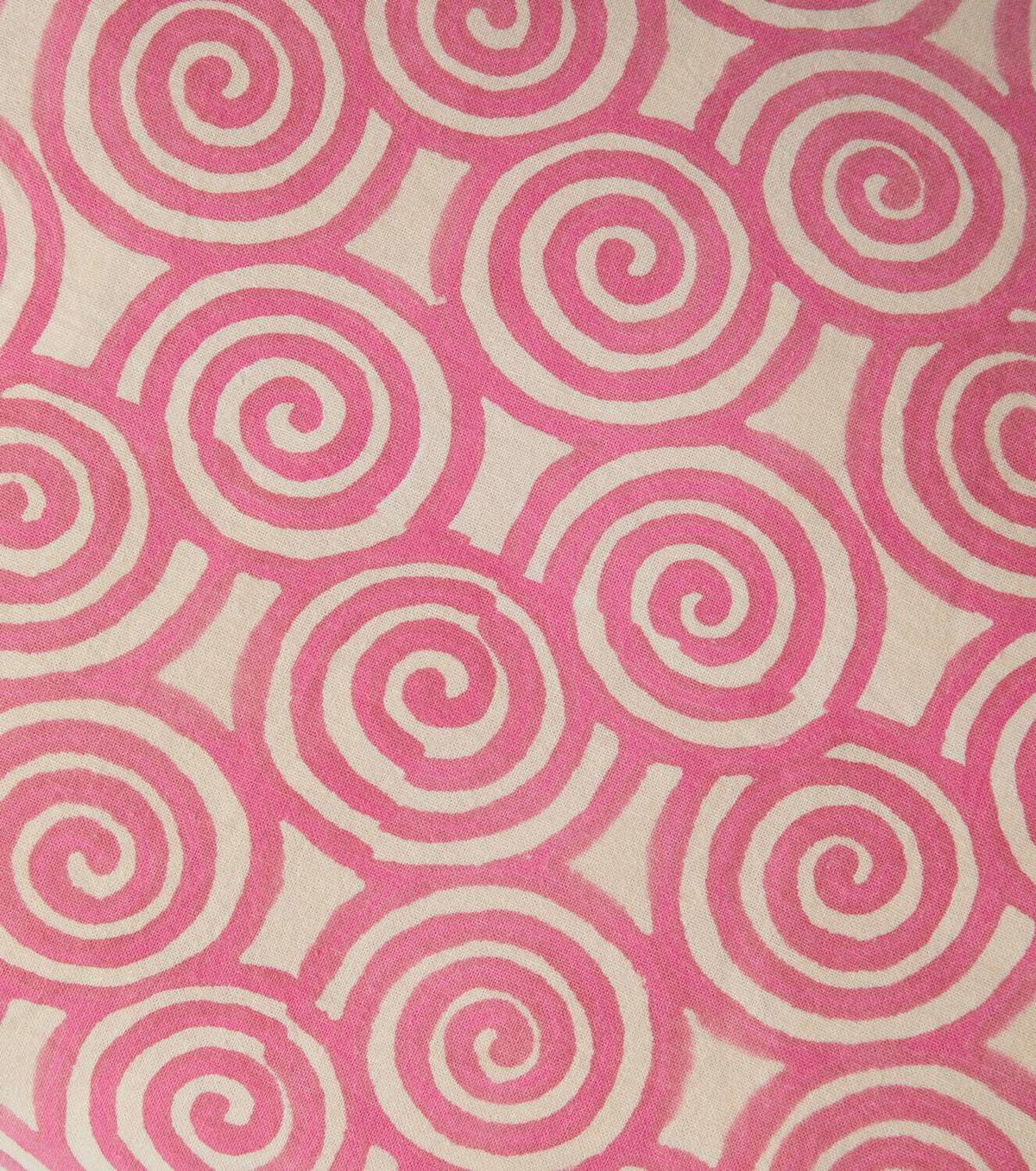 Lisa Corti Camelia Magenta rectangular cotton cushion