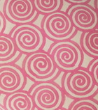 Lisa Corti Camelia Magenta rectangular cotton cushion