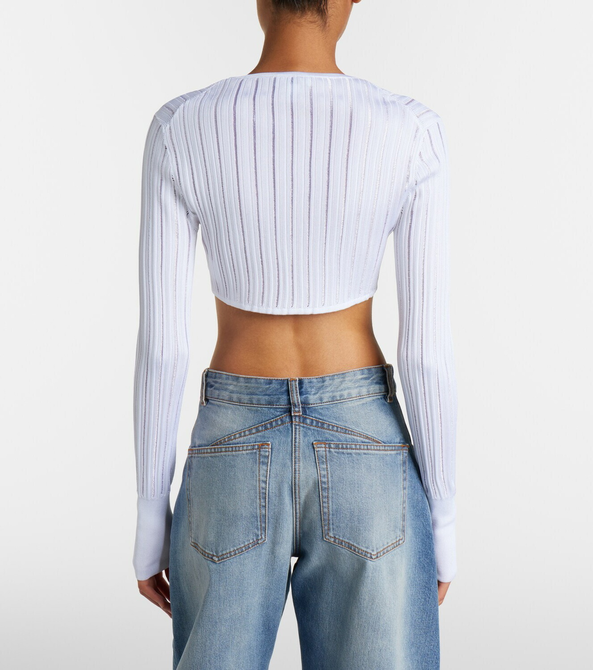 Alaïa Cropped knitted cardigan