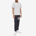 Thom Browne Men's Striped Pocket T-Shirt in Pastel Grey