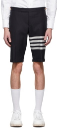 Thom Browne Navy 4-Bar Shorts