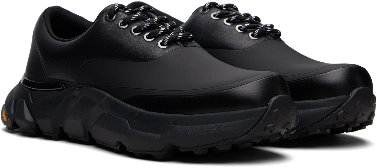 Comme des Garçons Homme Black Synthetic Leather Low Top Sneakers