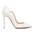 Christian Louboutin White Patent Hot Chick 100 Heels