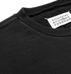 Maison Margiela - Vinyl-Trimmed Stretch-Cotton Jersey Sweatshirt - Men - Black