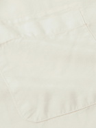 Altea - Camp-Collar Cotton-Poplin Shirt - Neutrals