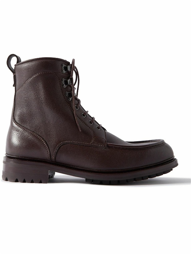 Photo: Brioni - Full-Grain Leather Boots - Brown