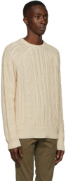 rag & bone Beige Knit Dexter Aran Sweater